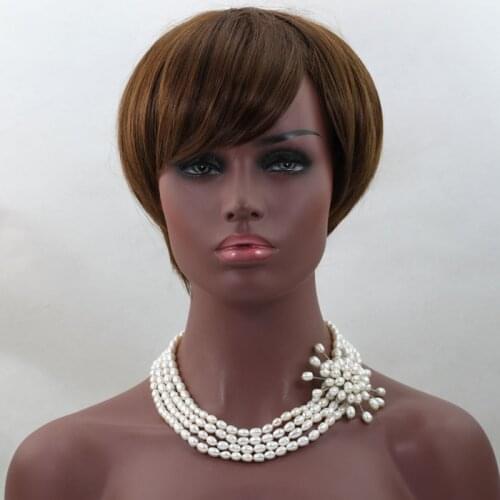 Top Quality Natural Freshwater Pearl Jewelry Necklace Handmade Rice Pearl Floral Pendant Gift Necklace Free Shipping FP154