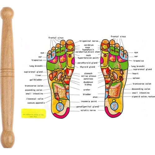 1PCS Wooden Foot Body Massager Stick Relieve Muscle Soreness Relaxation Tools Reflexology Massager