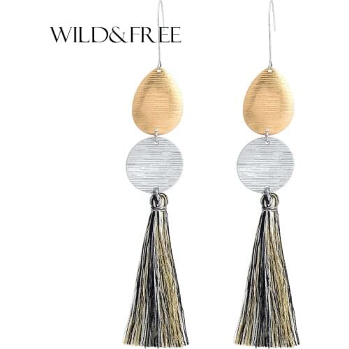 2017 Popular Tassels Earrings Fashion Jewelry Women Ladies Big Drop Dangle Hi-Q Alloy Fringed Statement Long Earrings Wholesale