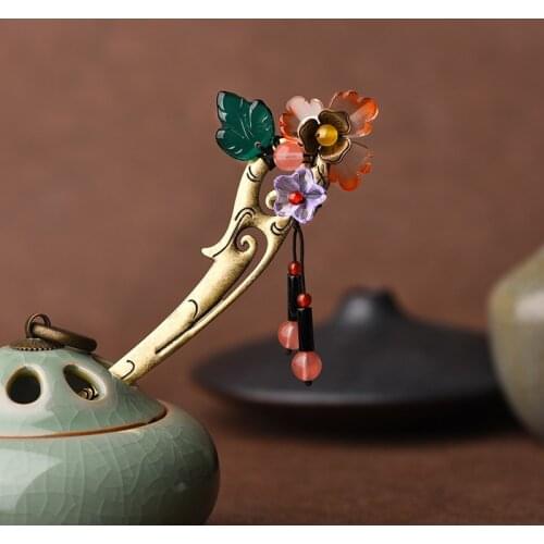 2019 new headwear fashion retro handmade fringed hairpin