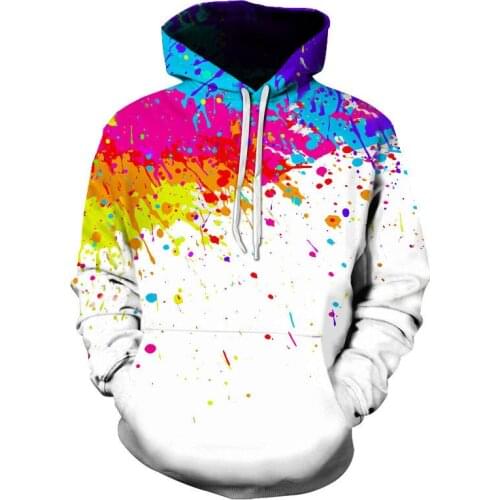 2020 Cross Border New Graffiti Painting 3d Digital Printing Hoodie Long Sleeve Sweatshirt Mens Printed Street Sportswear