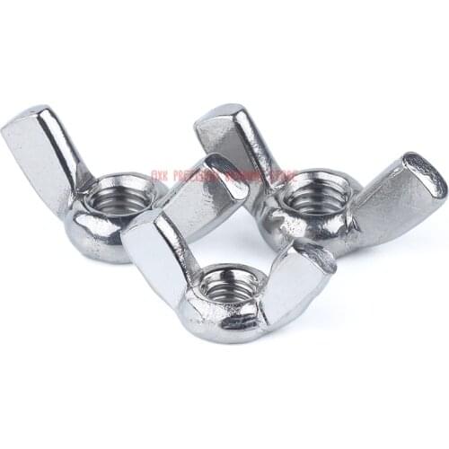 2021 New Stainless Steel Rod 304/316 Grade Stainless Steel M3 M4 M5 M6 M8 M10 M12 Serise Hand Tighten Nut Butterfly Ingot Wing
