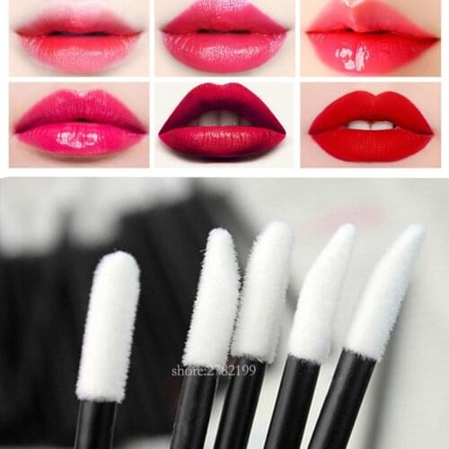 50/100Pcs Black Mascara Lipstick Applicator Stick Disposable Sterile Makeup Beauty Tool, Eyebrow Tattoo Makeup Brush Accessory
