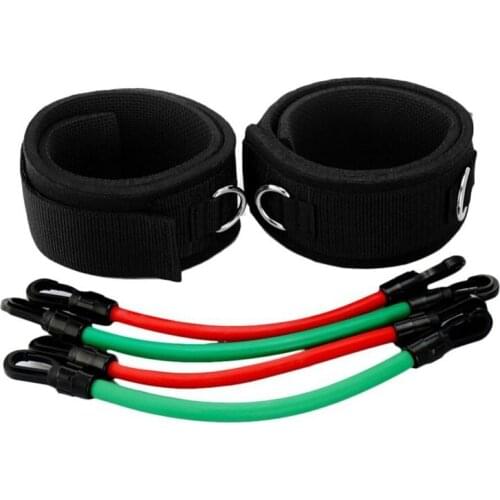 6 Pcs/Set Leg Thigh Latex Resistance Band Gym Yoga Exercise Strong Tube Ankle Straps Pilates Workout Fitness Tools