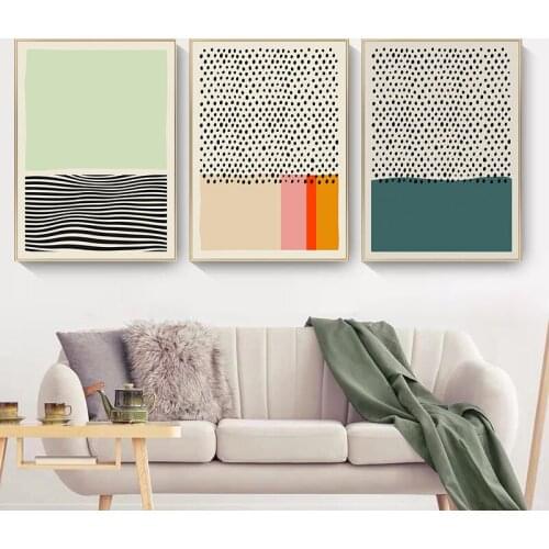 Abstract Color Line Wall Art Canvas Painting Minimalist Style Geometric Picture Posters Prints Gallery Living Room Home Decor