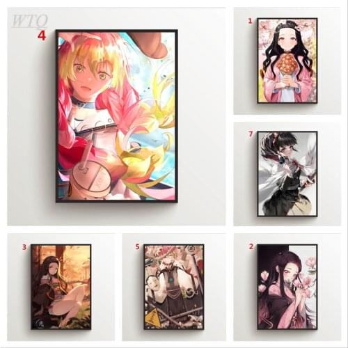 Anime Posters Kimetsu No Yaiba Tsuyuri Kanao Canvas Painting Home Decor Wall Decor Poster Wall Art Photos for Childrens Room