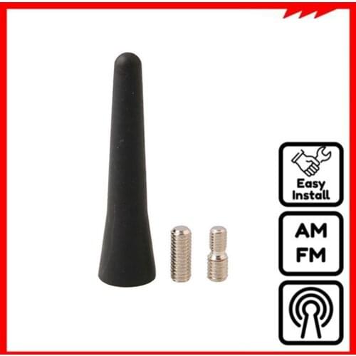 Mini Antenna Mast 2.5" Radio Car Antenna Black Stubby Mini Short Antenna Mast AM FM Antenna Aerial For Honda Toyota Nissan