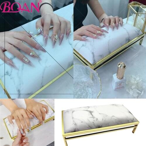 BQAN 1PCPU Leather Waterproof Manicure Nail Art Hand Pillow Art Rest Cushion For Nail Art Salon Wrist Hand Rest Cushion Table