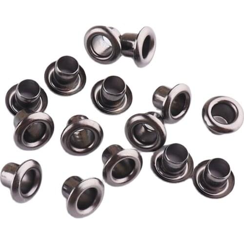 Gun black eyelet 6*3*4mm Brass for Leather Craft DIY Scrapbooking Shoes Jeans Bags Knitwear Practical Accessories decoration