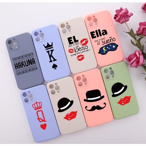 Colorful Funny Mustache Poker Phone Cover For iPhone 11 12 Pro Max Mini XS XR X 7 8P Shockproof Liquid Silicon Phone Case Funda