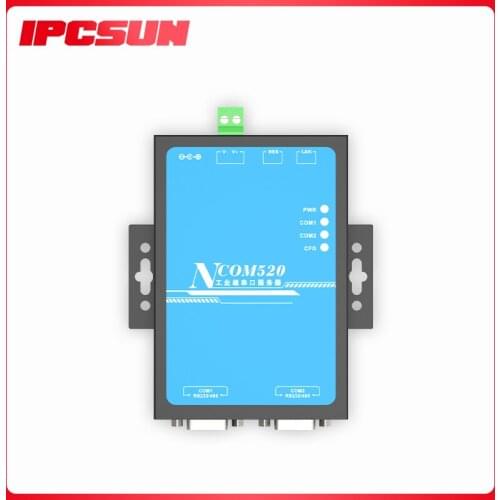 Dual Serial Server Industrial Grade Ethernet to 232/485/Modbus 232/485 to Network Port 2 Ports