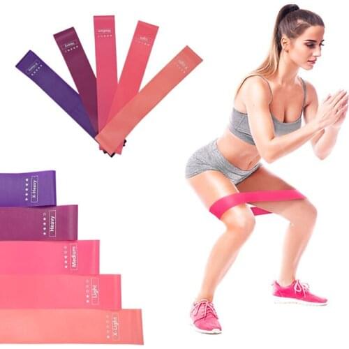 Gradient Pink Elastic Ring Elastic Band Training Band Resistance Band Fitness Band Ring Tension Band Home Fitness Products
