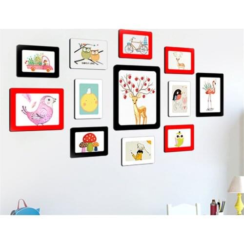 Photo Frame Magnetic Reusable Picture Decor Magnetic Refrigerator Photo Frame PVC Photo Frame Creative Photo Wall Color 5/7in