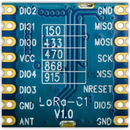 G-NiceRF 4PCS CE Certification 868mhz LoRa1276-C1 SX1276 LoRa Module 20dBm 100mW 3-5KM small size