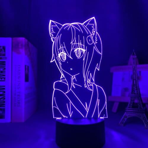 High School DxD Toujou Koneko Anime Led Light for Bedroom Decor Nightlight Kids Birthday Gift Manga Night Light Room Table Lamp