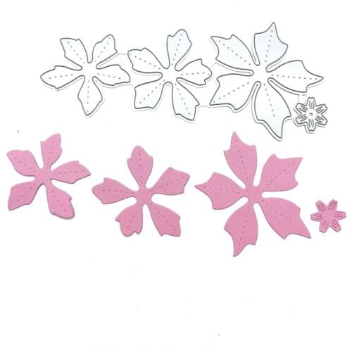Julyarts 4pcs Flower Metal Dies for Card Making New for 2021 Molde For Scrapbooking Craft Cards cutting Dies For Interactive