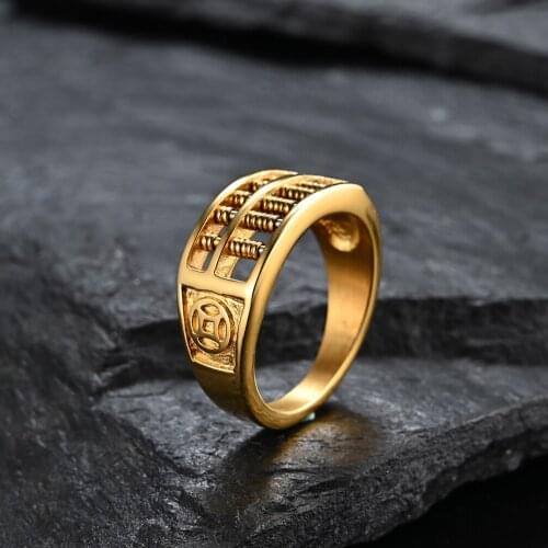 JHSL Simple Classic Women Men Golden Rings Fashion Jewelry High Polishing Stainless Steel Size 7 8 9 10 11 12