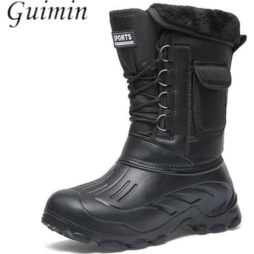 Men Winter Boots Warm Waterproof Sneakers 2021 Outdoor Activities Fishing Snow Work Boots Male Footwear Men Shoes Fishing Boots