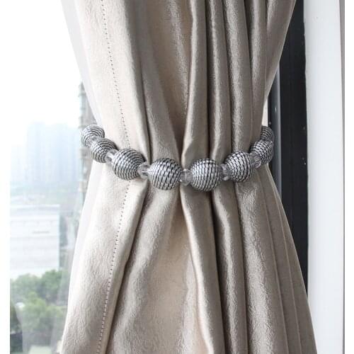1Pc Pearl Curtain Tieback Multicolour Bead Curtains Holdback Buckle Rope Tie Back Home Decorative Accessory Curtain Holder Strap
