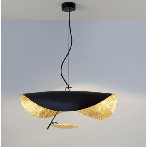 Nordic simple chandelier dining room coffee shop cowboy hat flying saucer lotus leaf led GOLD CHANDELIER