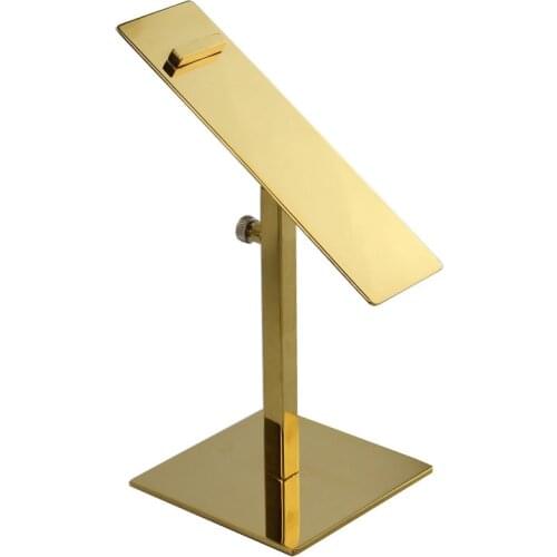 Titanium Gold Stainless Steel Adjustable Shoe Display Rack Stand Holder Shoe tree Free Shipping