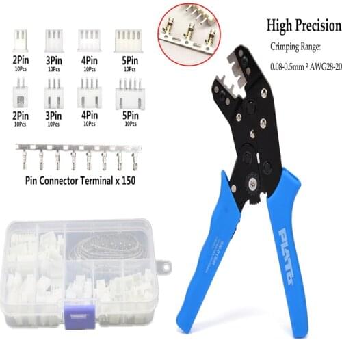 SN-01BM XH2.54 pressing tool with 2 P, 3 P, 4 P 5 P terminal kit, pin and housing. AWG28-20 pliers with terminal connector