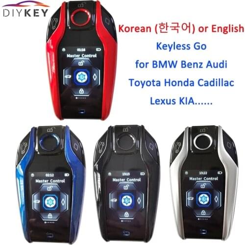 DIYKEY Korean Upgraded Version Modified Universal LCD Screen Smart Remote Car Key for Toyota Lexus KIA Peugeot BMW VW Porsche