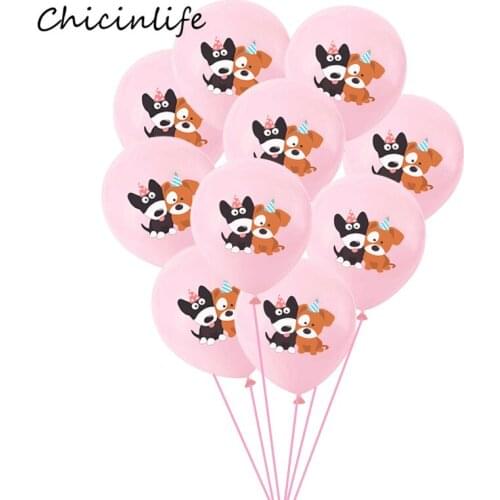 10Pcs 12inch Dog Latex Balloons Pet Dog Birthday Party Decoration Baby Shower Supplies Dog Party Decor