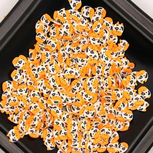 100g 5mm/10mm Cartoon Dairy Cow Clay Figure Soft Pottery Cute Cattle Sprinkles for Arts Decoration DIY Filler Accessories