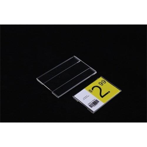 5x3cm Acrylic T1.2mm Plastic Sign Price Tag Label Display Wall Sticker Paper Promotion Card Holders display rack label frame