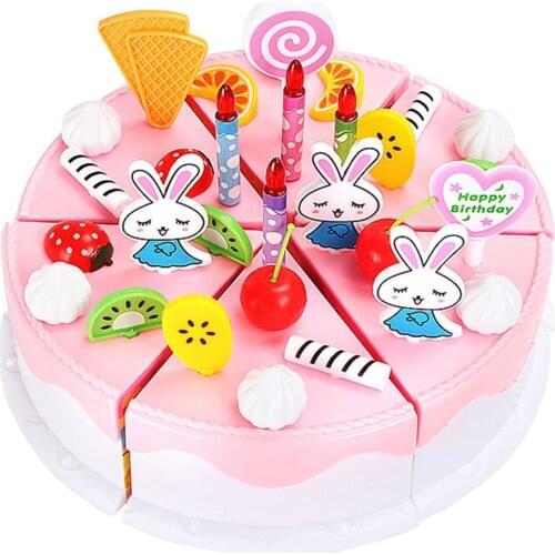87Pcs/Set Birthday Party Cake Cutting Knife Cup Plate Funny Kid Pretend Play Toy