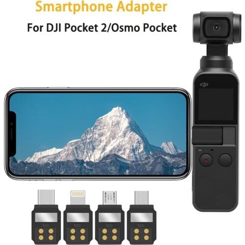 Smartphone Adapter For DJI Pocket 2 Osmo Pocket IOS Lightning Micro USB-C Android Positive Standard Reverse Data Gimbal Parts