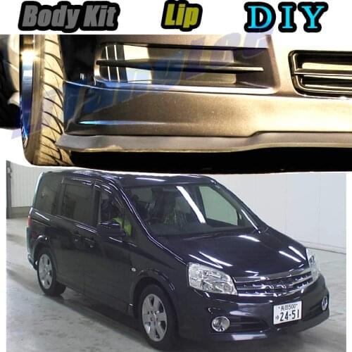Car Bumper Lip Front Spoiler Skirt Deflector For Nissan Lafesta B30 B35 Tune Car Modified Body Kit VIP Hella Flush Lips