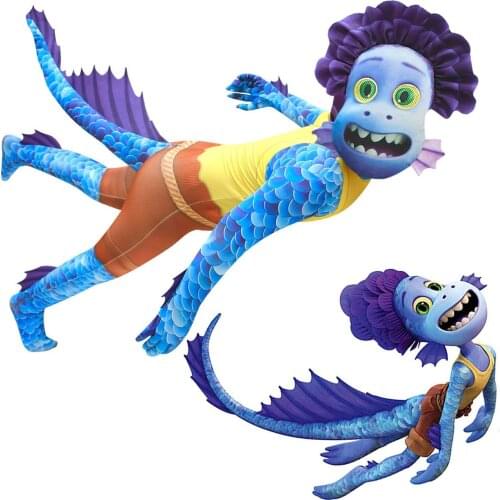 Kids Halloween Costumes Fish Monster Boys Summer Legend Carnival Party Boy Bodysuit Fancy Set Children Performance Costume