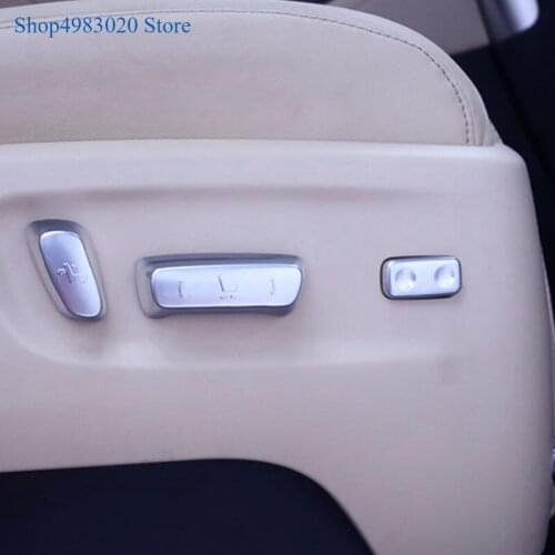 For 2016-2019 Toyota Alphard Vellfire AH30 Car ABS Chrome 5PCS Interior Inner Seat Adjustment Switch Knob Button Cover Trim