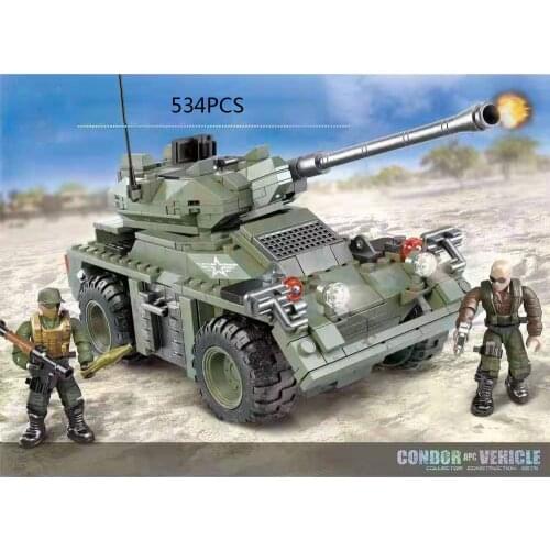 Germany Military condor war chariot building block 1:36 scale ww2 mega army action figures APC vehicle assemble brick toys