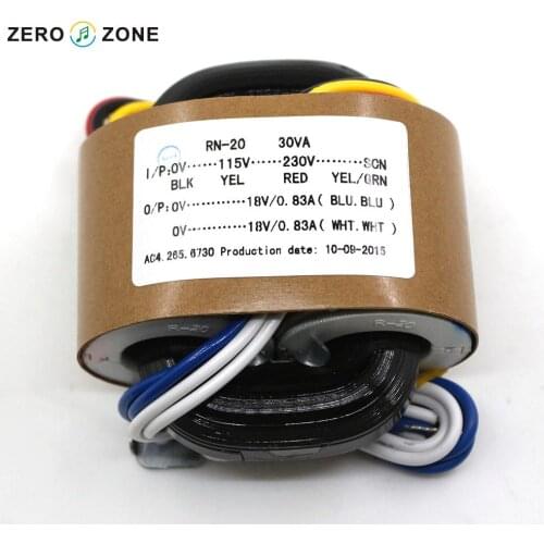 GZLOZONE 30VA Dual 18V R-type Transformer 30W 18V*2 Transformer For Audio