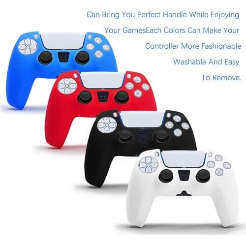 Wear-Resistant Soft Silicone Skin Case For Sony Ps5 Console Playstation 5 Accessories Controller Cover Dualsense Housing Shell