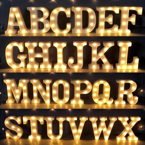 JAROWN 22cm LED Letter Light Wedding Party Birthday Christmas Decor Home Wall Decor Proposal Decorative Valentines Day Gift