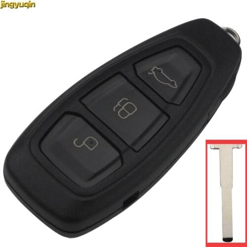 Jingyuqin 10pcs 3 BTN Smart Remote Car Key Shell FOB for Ford Fiesta Focus Mondeo C-Max Kuga Refit Key Shell Cover P25 Styling