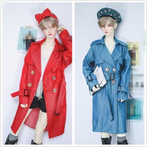 Cool trench coat For 1/3,1/4 MSD SD17 Uncle BJD Doll Clothes CMB211