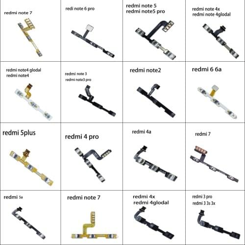 Volume Button Power Switch On Off Button Flex Cable For Xiaomi Redmi 3X 3S 4A Note 7 6 2 5A 6A 5 Plus 4 3 Pro 4X Global