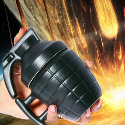 Creative Grenade Coffee Mugs Practical Water cup with Lid Funny Gifts Granada creativa taza de cafe