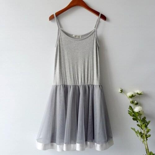 Summer Mori Girl Sweet Lace Gauze Pleated Dress Women Clothing Modal Black White Sleeveless Strap Female Vestido Mini Dress U532