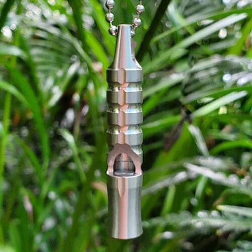 Metal Titanium High Whistle Titanium Alloy Whistle Emergency Survival Whistles Outdoor Tool