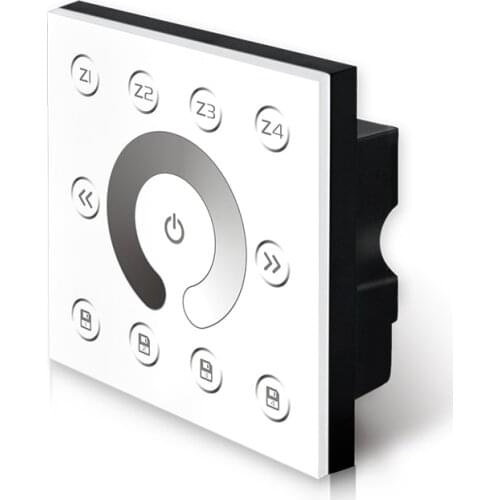 New Led Strip Dimmer 85-265V Dimming PWM DMX512 Wall Mount Touch Panel 4 zones multi Function Single Color Led Strip Use