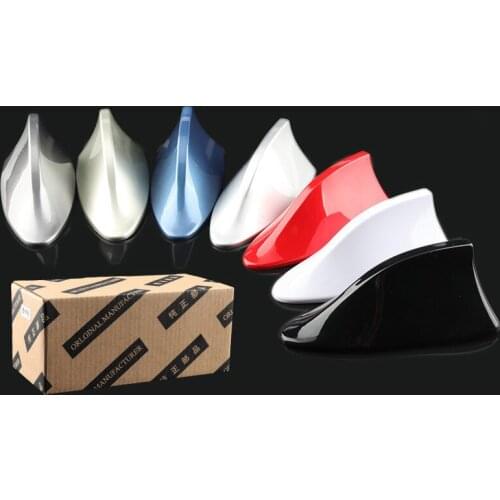 New 1 Pc Universal FM Signal Amplifier Car Radio Aerials Shark Fin Antenna Car Roof Decoration Auto Side Replacement 6 Colors