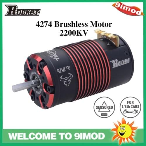 New Arrival Rocket 4268 4274 V2 2700KV 2200KV Sensored Brushless Motor for 1/8 RC Car On-road Off-road Buggy &Monster Tuck