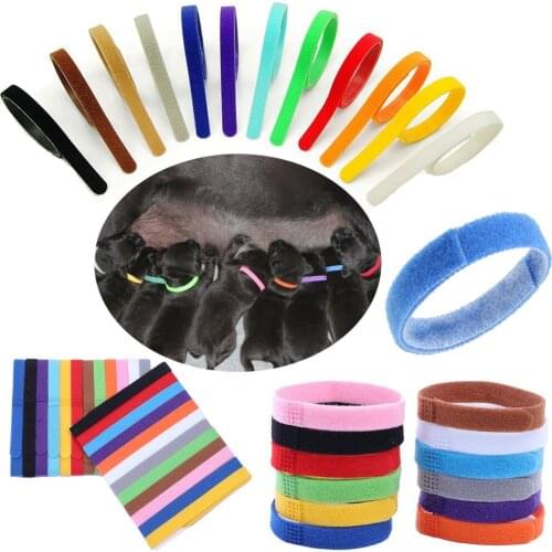 12 Colors Puppy ID Collar Pet Dog Identification NeckBands for Litter of cubs Neck Band Recognize Different Whelps Kittens