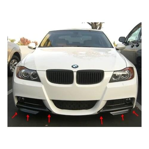 For BMW E90 M Tec 3 Series 2004 2005 2006 2007 2008 2009 ( Not for LCI )Front Bumper Lip Splitter Flap Corner Piano Glossy Black